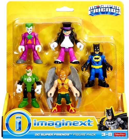 Fisher Price DC Super Friends Imaginext Joker, Penguin, Green Lantern, Hawkman & Batman 3-Inch Figure 5-Pack