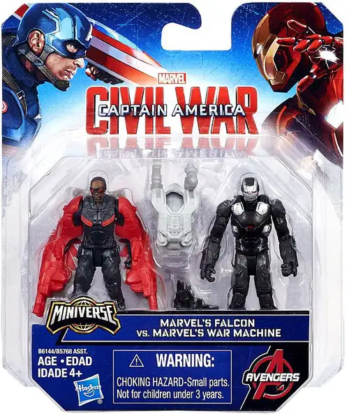 Captain America Civil War Marvel's Falcon & Marvel's War Machine 2.5-Inch Mini Figure 2-Pack