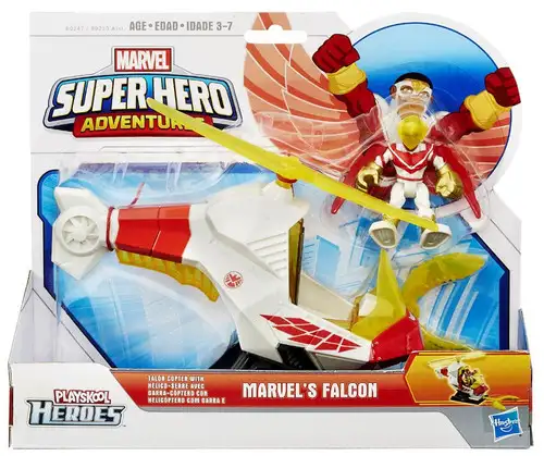 Playskool Heroes Super Hero Adventures Marvel's Falcon with Talon Copter Action Figure Set