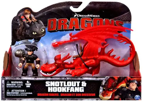 How to Train Your Dragon Dragons Dragon Riders Snotlout & Hookfang Action Figure 2-Pack