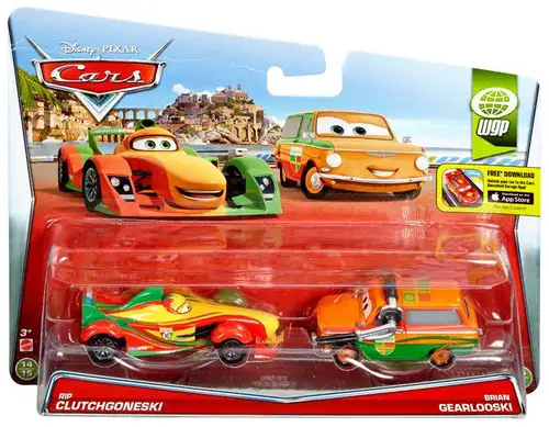 Disney / Pixar Cars WGP Rip Clutchgoneski & Brian Gearlooski Diecast Car 2-Pack #14/15 & 15/15