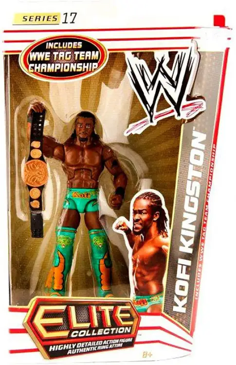 WWE Wrestling Elite Collection Series 17 Kofi Kingston Action Figure [WWE Tag Team Championship Belt]