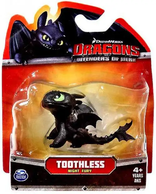 How to Train Your Dragon Dragons Defenders of Berk Toothless 3-Inch Mini Figure [Night Fury Looking Up]