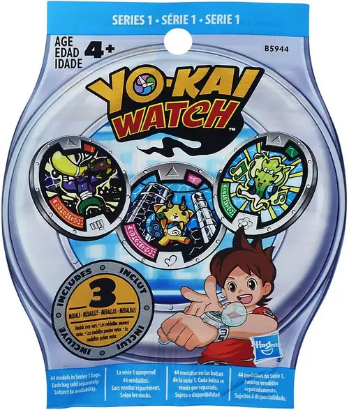 Yo-Kai Watch YOKAI MEDALS Mystery Pack [3 RANDOM Medals]