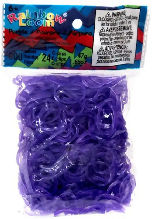 Rainbow Loom Jelly Purple Rubber Bands Refill Pack RL5 [600 Count]