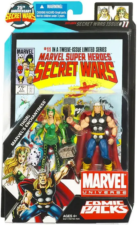 Marvel Universe Secret Wars Comic Packs Thor & Marvel's Enchantress Action Figure 2-Pack #11 [25th Anniversary]