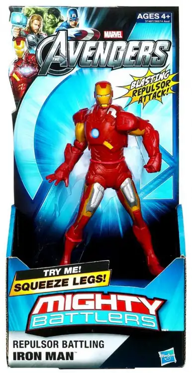 Marvel Avengers Mighty Battlers Repulsor Battling Iron Man Action Figure