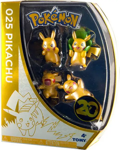 Pokemon 20th Anniversary Pikachu Exclusive Mini Figure 4-Pack [Version 2]