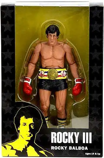 NECA Rocky III Rocky 40th Anniversary Series 1 Rocky Balboa (Black Trunks) Action Figure