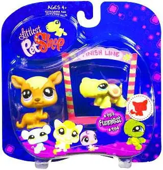 Littlest Pet Shop 2009 Assortment A Series 4 Kangaroo & Turtle Figure 2-Pack #983, 984 [Finish Line]