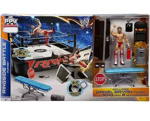 WWE Wrestling PPV Headquarters Ringside Battle Ring Exclusive Playset [Daniel Bryan Action Figure]