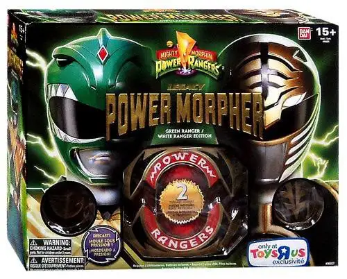 Power Rangers Mighty Morphin Legacy Green & White Ranger Power Morpher Exclusive 4-Inch Roleplay Toy