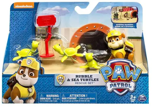 Paw Patrol Rescue Set Rubble & Sea Turtles Figure