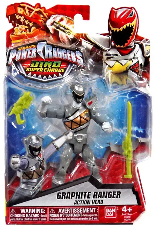 Power Rangers Dino Super Charge Graphite Ranger Action Figure