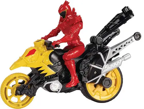 Power Rangers Dino Charge Dino Stunt Bike & T-Rex Super Charge Red Ranger Action Figure & Vehicle