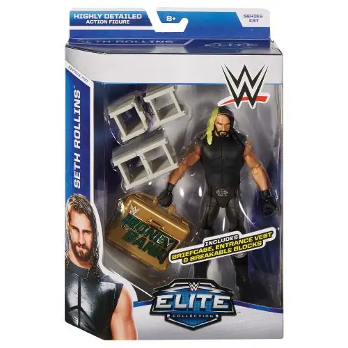 WWE Wrestling Elite Collection Series 37 Seth Rollins Action Figure [Briefcase, Entrance Vest & Breakable Blocks]