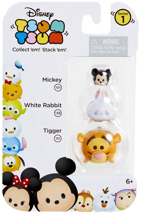 Disney Tsum Tsum Mickey, White Rabbit & Tigger Minifigure 3-Pack #101, 138 & 151