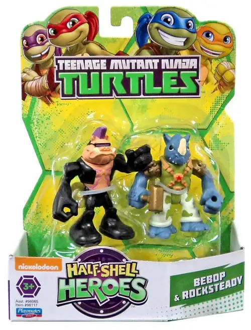 Teenage Mutant Ninja Turtles TMNT Half Shell Heroes Bebop & Rocksteady Action Figure 2-Pack