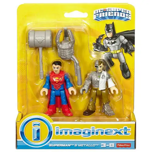 Fisher Price DC Super Friends Imaginext Superman & Metallo 3-Inch Figure Set