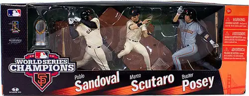 McFarlane Toys MLB San Francisco Giants Sports Picks Baseball Buster Posey, Pablo Sandoval & Marco Scutaro Exclusive Action Figure 3-Pack [2012 World Series Champions]