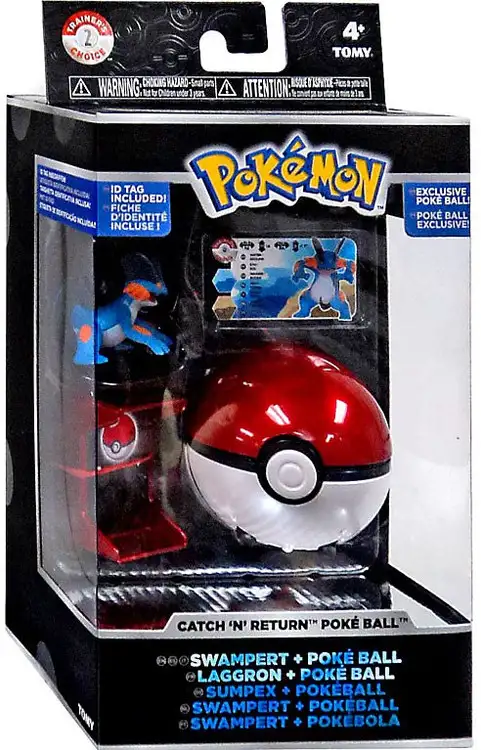 Pokemon Catch n Return Pokeball Swampert & Poke Ball Figure Set