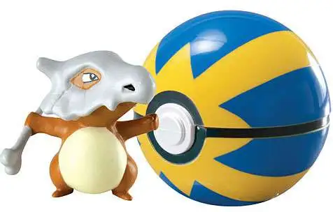 Pokemon Clip n Carry Pokeball Cubone with Quick Ball Figure Set