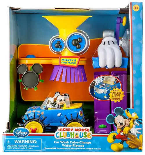 Disney Mickey Mouse Clubhouse Car Wash Color-Change Water Exclusive Playset