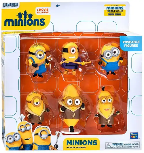 Despicable Me Minions Movie Minions Action FIgure 6-Pack