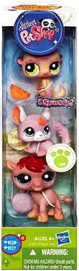 Littlest Pet Shop Meerkat, Chinchilla & Camel Figure 3-Pack #9115 - 9117