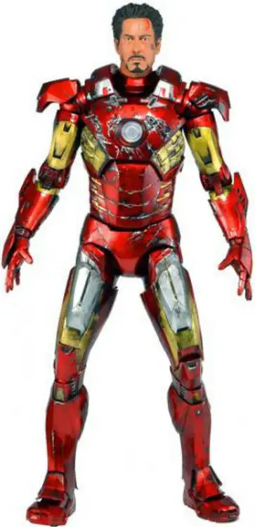 NECA Marvel Avengers Quarter Scale Iron Man Action Figure [Battle Damaged]