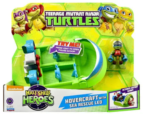Teenage Mutant Ninja Turtles Nickelodeon Half Shell Heroes Hovercraft Action Figure Vehicle [with Sea Rescue Leo]