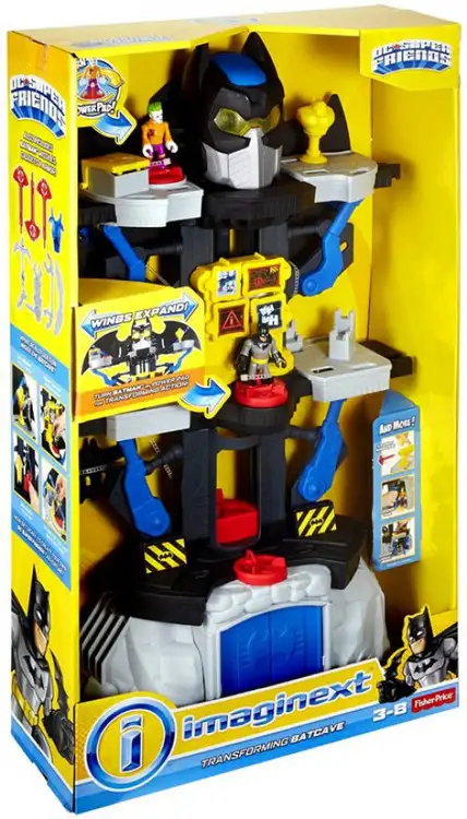 Fisher Price DC Super Friends Imaginext Transforming Batcave 3-Inch Figure Set