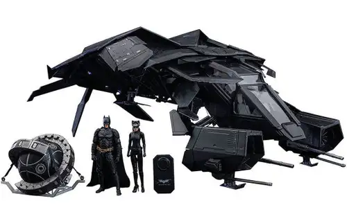 The Dark Knight Rises Movie Masterpiece Compact The Bat With Batman, Selina Kyle & Fusion Reactor Collectible Figure Set