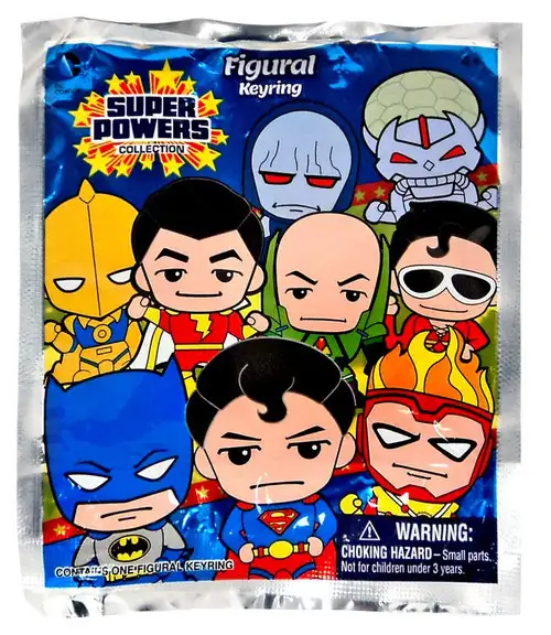 DC 3D Figural Keyring Superpowers Mystery Pack [1 RANDOM Figure]