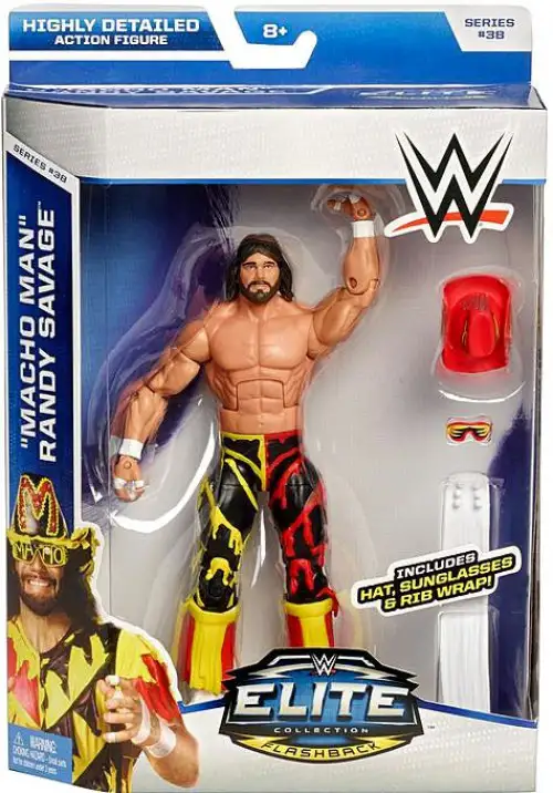 WWE Wrestling Elite Collection Series 38 Macho Man Randy Savage Action Figure [Hat, Sunglasses & Rib Wrap]