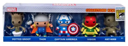 3D Figural Keyring Marvel Exclusive Collector 5-Pack