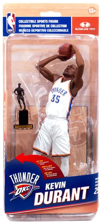 McFarlane Toys NBA Oklahoma City Thunder Sports Basketball Series 25 Kevin Durant Exclusive Action Figure [White Uniform & MVP Trophy]