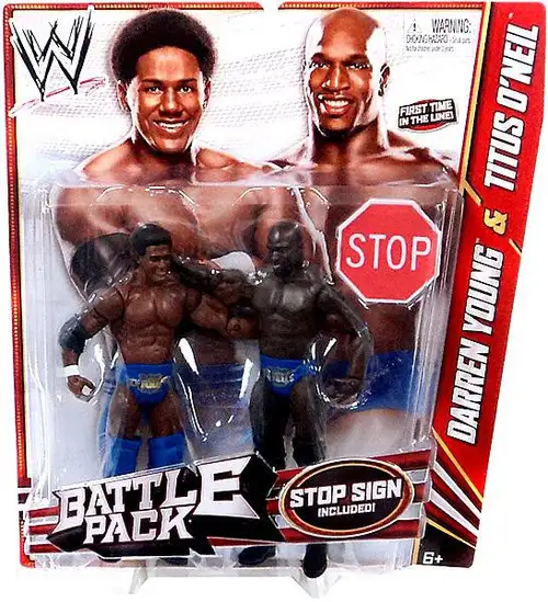 WWE Wrestling Battle Pack Series 21 Darren Young & Titus O'Neil Action Figure 2-Pack [Stop Sign]