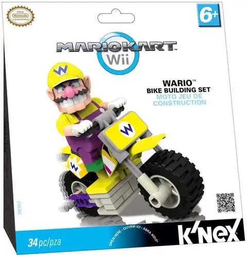 K'NEX Super Mario Mario Kart Wii Wario Bike Set #38307
