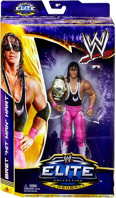 WWE Wrestling Elite Collection Flashback Bret "Hit Man" Hart Action Figure