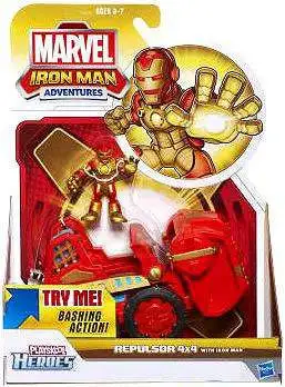Marvel Playskool Heroes Iron Man Adventures Repulsor 4x4 Exclusive Action Figure Set