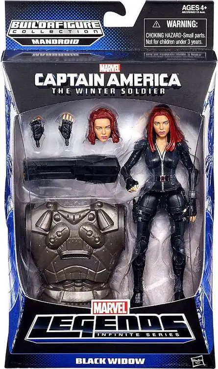 Captain America 2 The Winter Soldier Marvel Legends Mandroid Series 2 Black Widow Action Figure