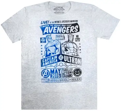Marvel Avengers Captain America vs. Ultron Exclusive T-Shirt [2X-Large]
