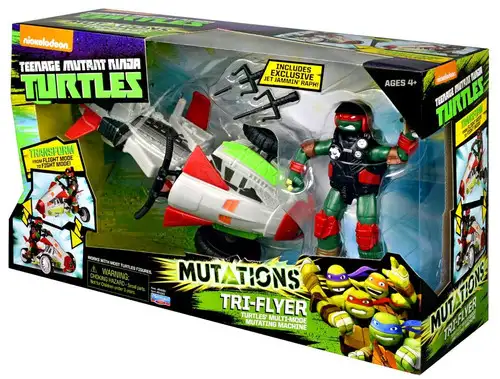 Teenage Mutant Ninja Turtles Nickelodeon Mutations Tri-Flyer Action Figure Vehicle