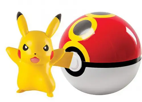 Pokemon Clip n Carry Pokeball Pikachu with Repeat Ball Figure Set