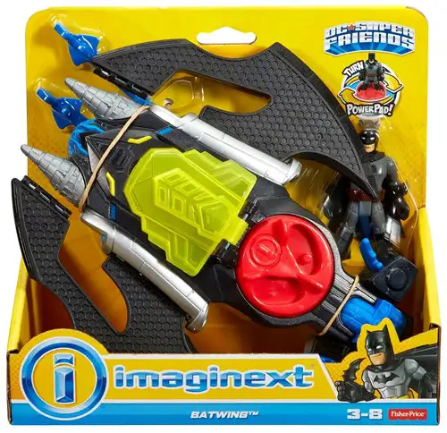 Fisher Price DC Super Friends Imaginext Batwing 3-Inch Figure Set [Gray Suit Batman]