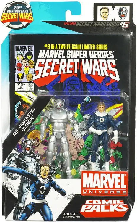 Marvel Universe Secret Wars Comic Packs Mr. Fantastic & Ultron Action Figure 2-Pack #6 [25th Anniversary]