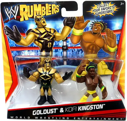WWE Wrestling Rumblers Series 1 Goldust & Kofi Kingston [Yellow Outfit] Mini Figure 2-Pack