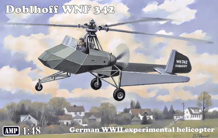Doblhoff WNF342 German WWII Experimental Helicopter 1/48 Amp Kits