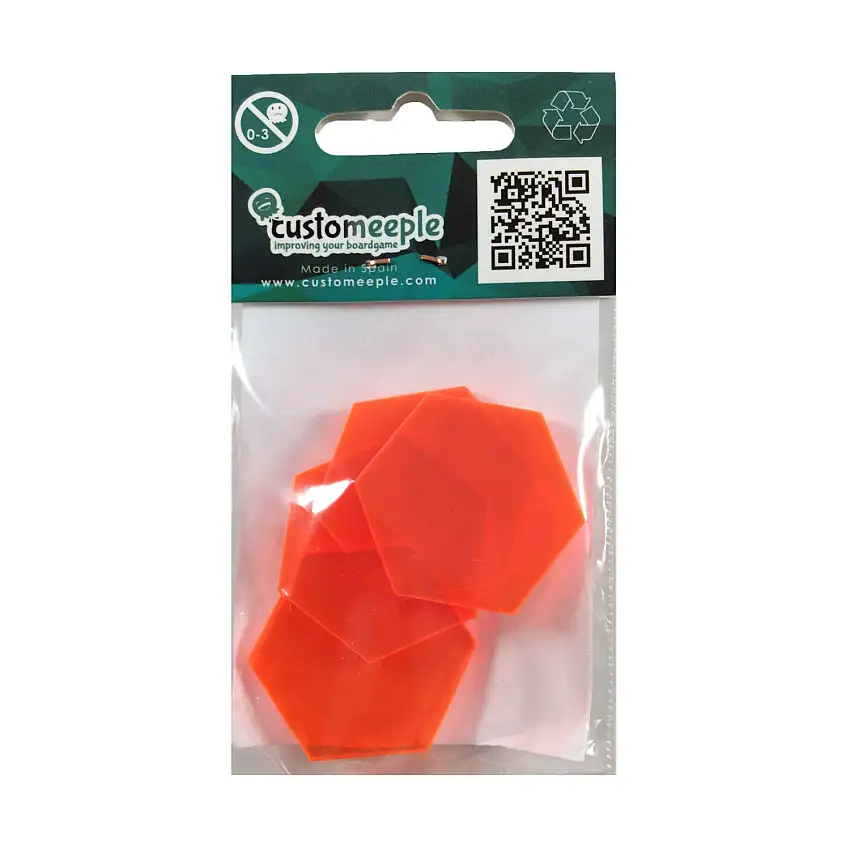 30mm Acrylic Bases - Orange